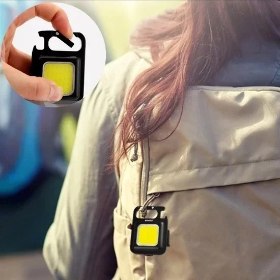 30 Ledli Mıknatıslı Mini Anahtarlık Flash Kamp Lambası - Görsel 4