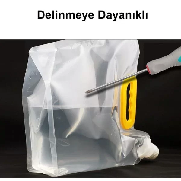 Dayanıklı Plastik İçecek Çantası 1 Litre - Görsel 4