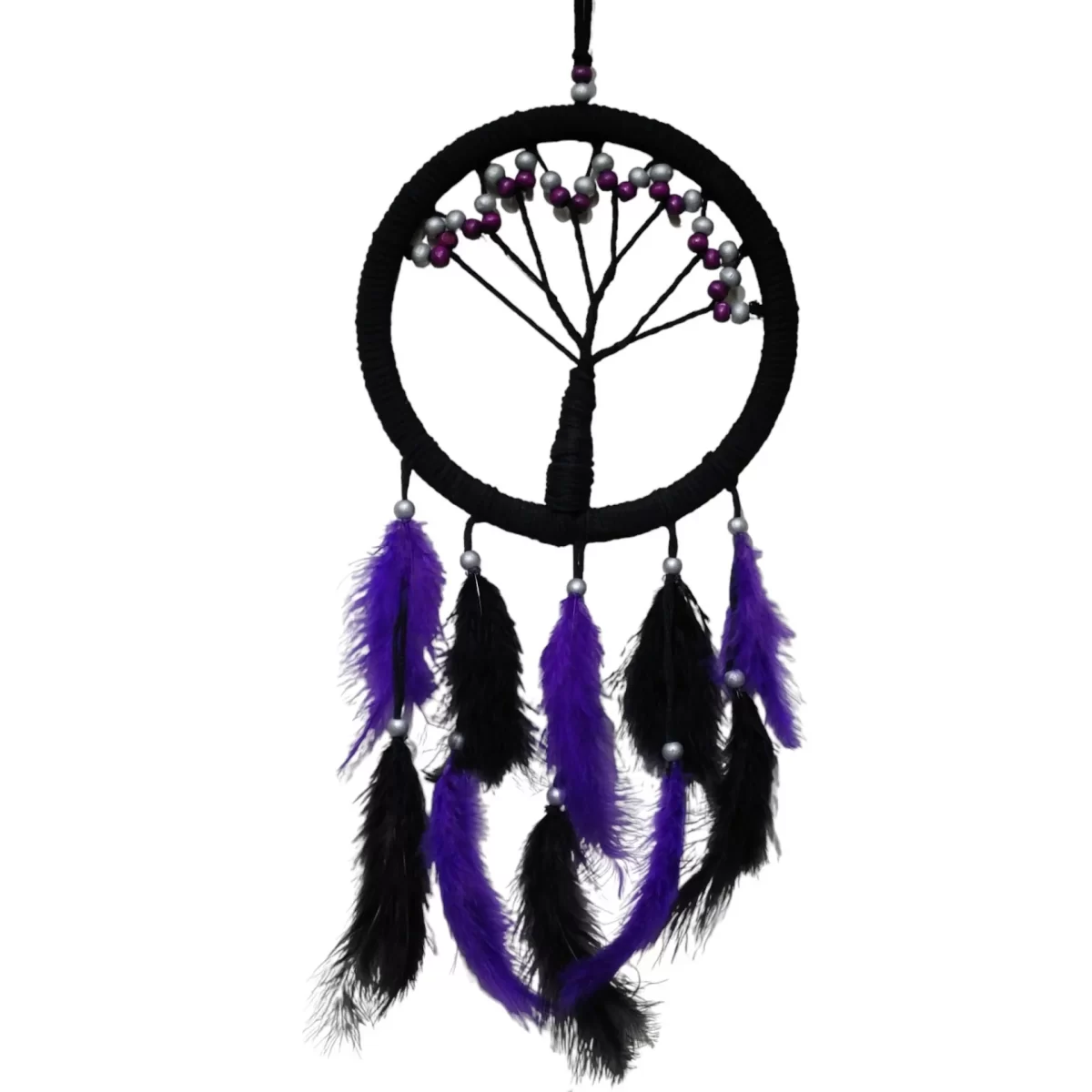 Mor İncili Hayat Ağacı Dream Catcher - Görsel 2