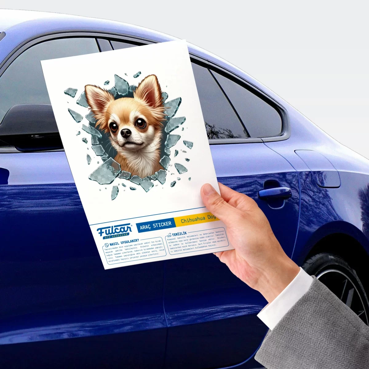 Fulcar Chiuahua Araç Stickerı - Görsel 3