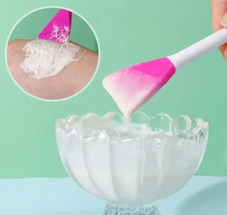 Silikon Yüz Temizleme Fırçası ve Maske Uygulama Spatulası - Görsel 4