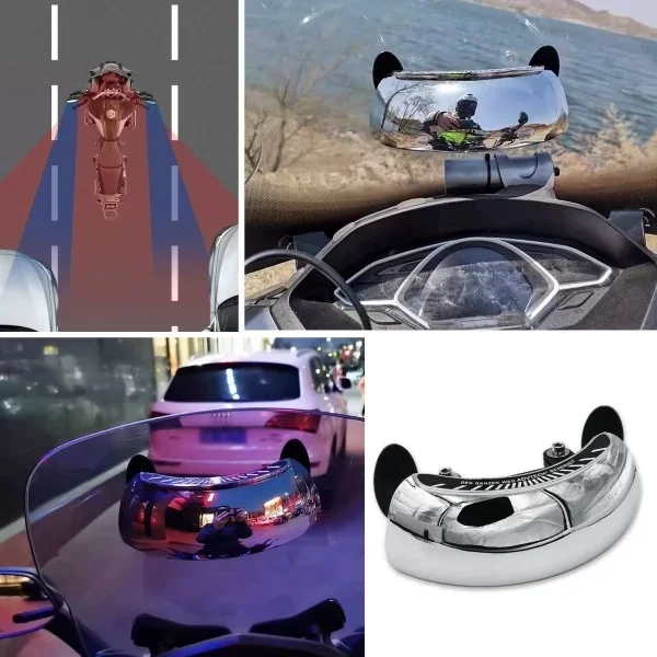 Motosiklet İçin Dayanıklı Geniş Açı Görme ve Kör Nokta Aynası - Görsel 4