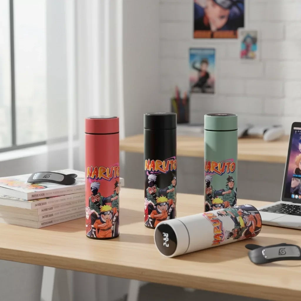 Anime Baskılı Dijital Göstergeli Termos 500 ml Model 3 - Görsel 2