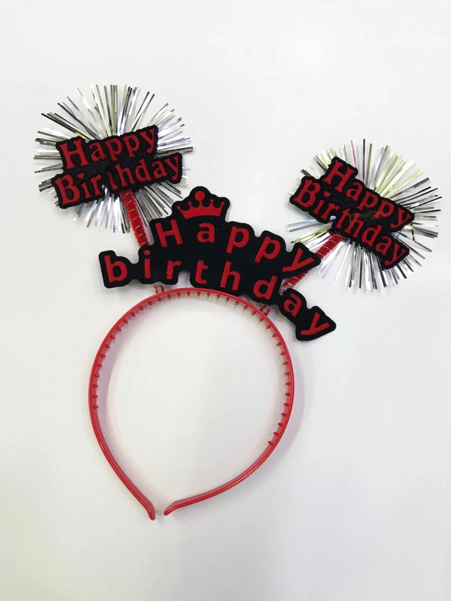 Happy Birthday Neon Renk Doğum Günü Tacı - 12 Adet - Görsel 3