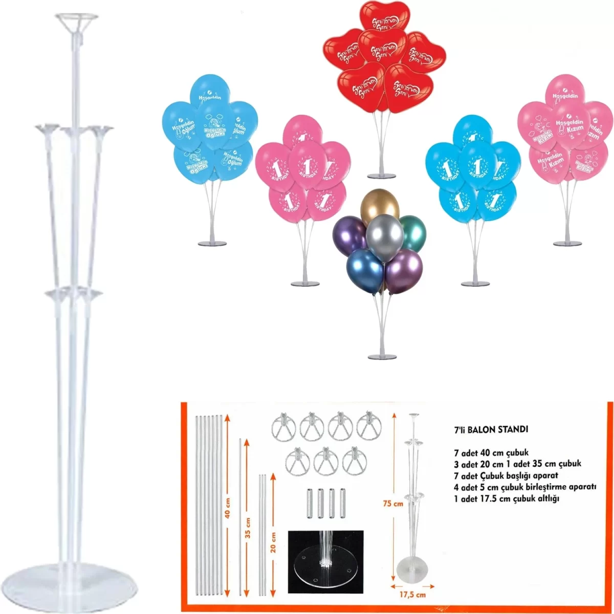 Balon Standı 75 cm - Görsel 2