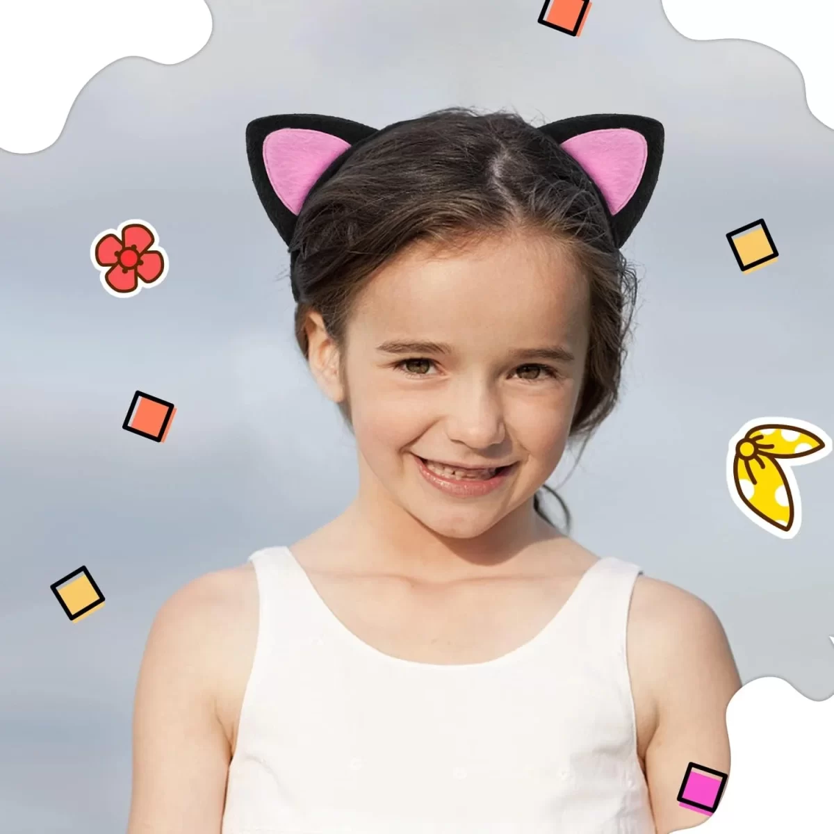 Sevimli Pofuduk Kedi Kulak Tacı - Görsel 2