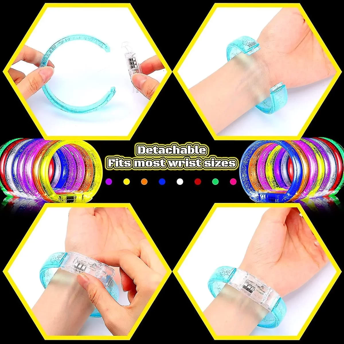 LED Işıklı Pilli Bileklik - Görsel 3
