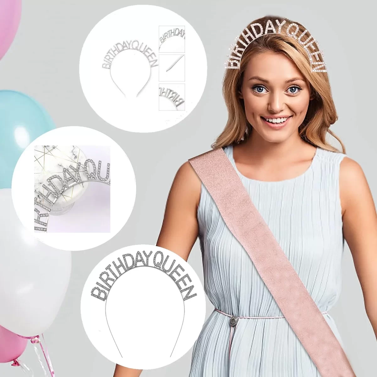 Birthday Queen Yazılı Kraliçe Taç - Görsel 2