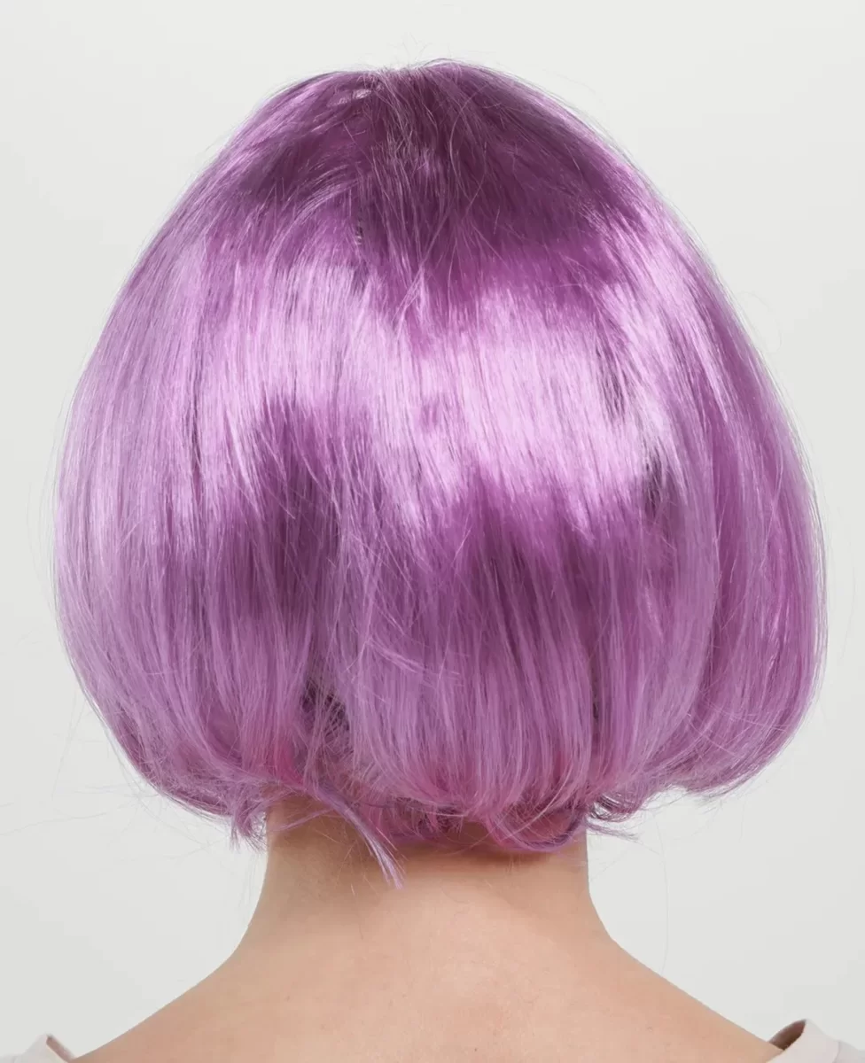Düz Kesim Küt Parti Peruğu Rose Pembe - Görsel 2