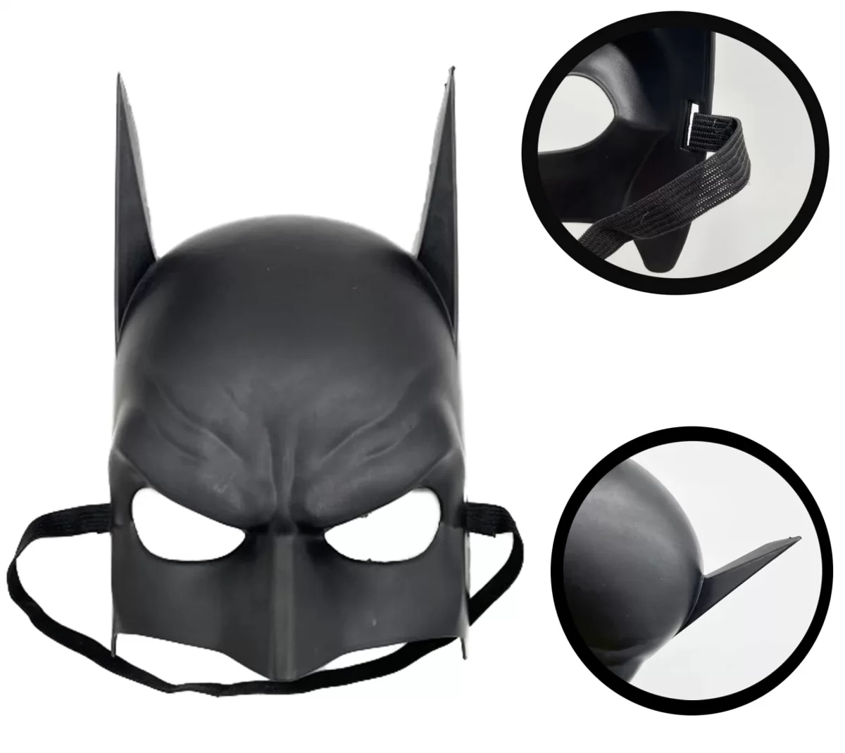 Siyah Çocuk Batman Maskesi Lastikli