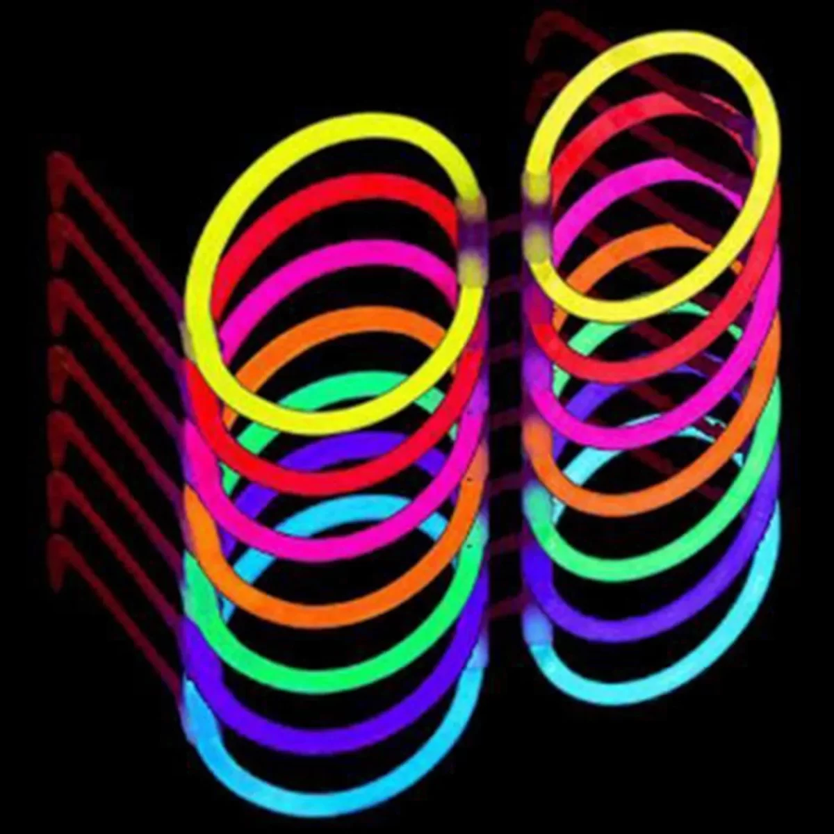Glow Stick Yuvarlak Parti Gözlüğü 6 Adet - Görsel 4