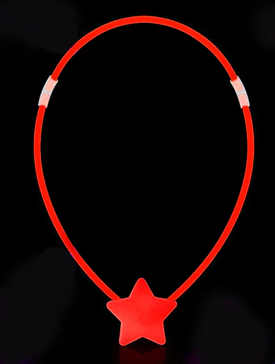 Karanlıkta Yanan Glow Stick Yıldız Kolye - 6 Adet - Görsel 4