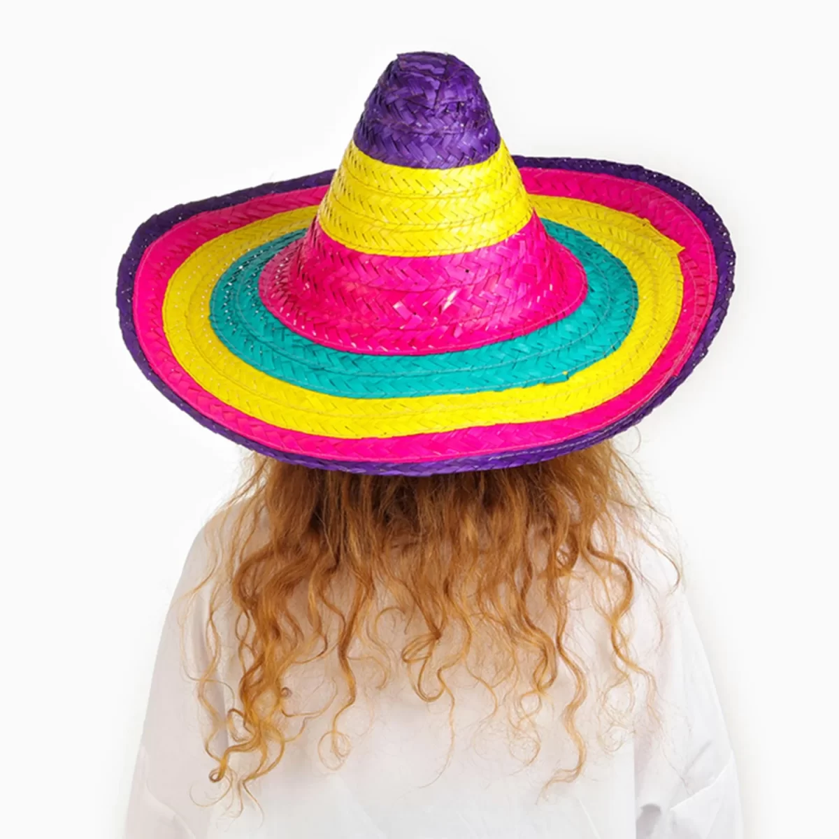 Sombrero Meksika Şapkası Renkli Örme Hasır Çocuk Boy - Görsel 2