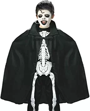 Siyah Renk Yakalı Halloween Pelerini 90 cm - Görsel 4