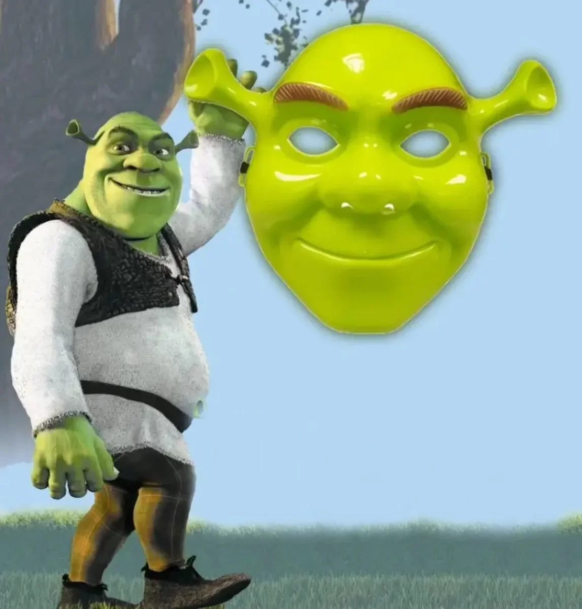 Yeşil Shrek Maskesi - Görsel 2