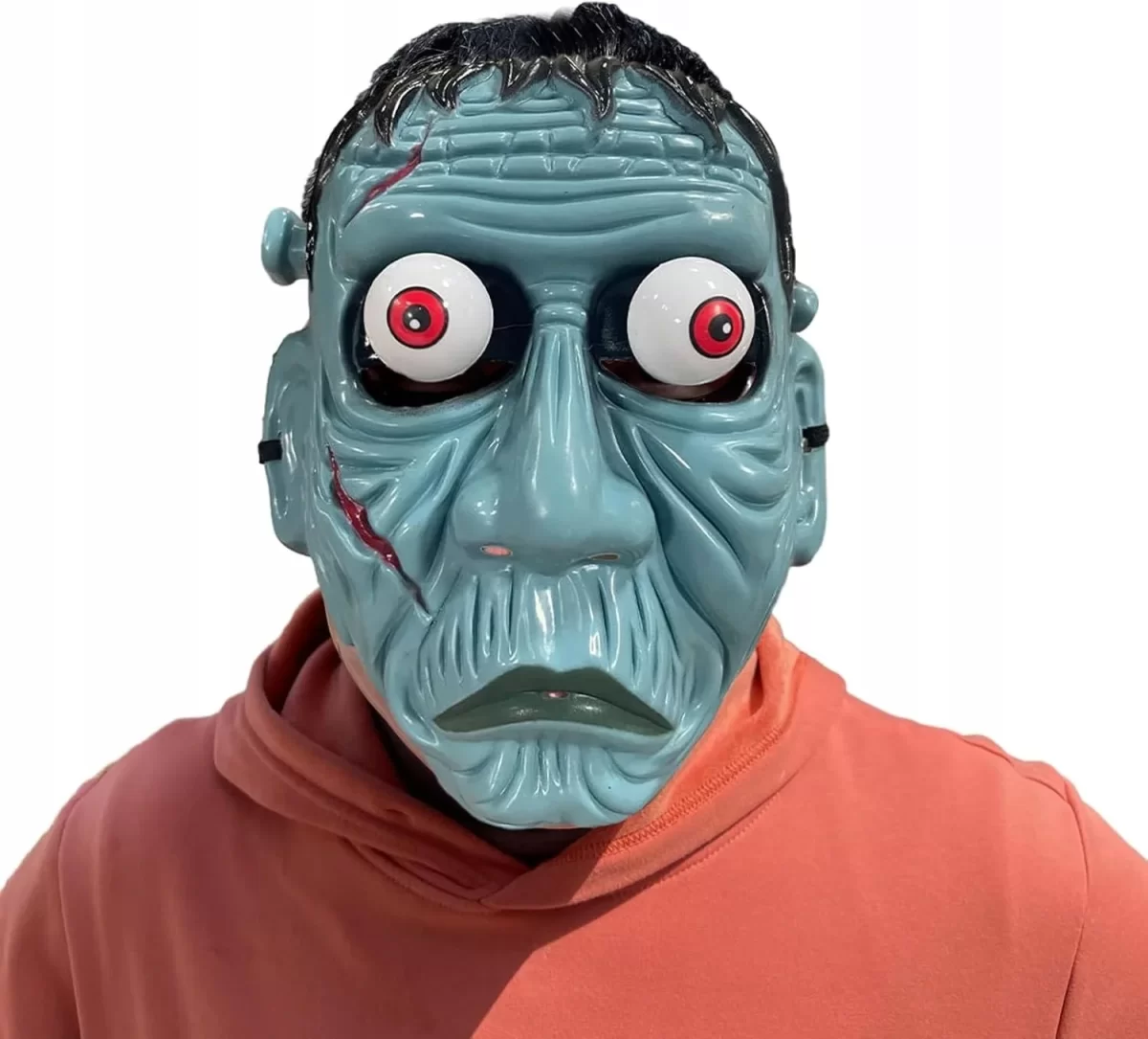 Frankenstein Temalı Sallanan Oynar Gözlü Maske - Görsel 2