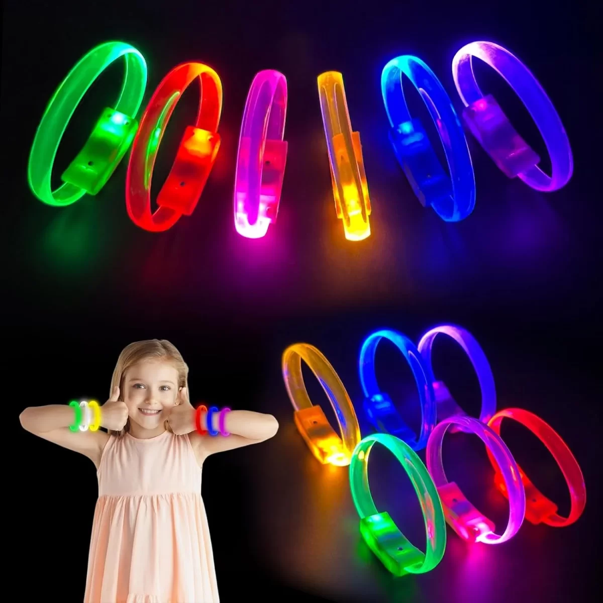 Festival & Parti LED Bileklik 3 Farklı Mod Işıklı 1 Adet - Görsel 4