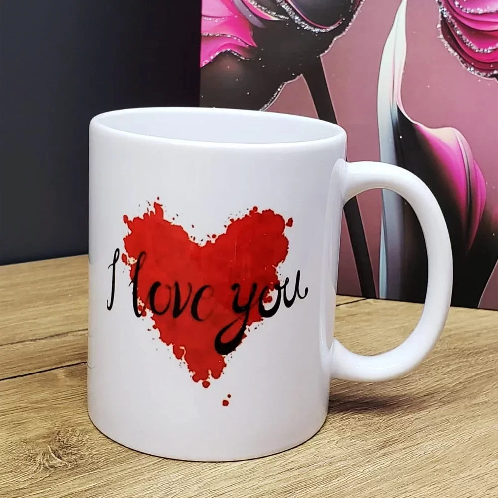 I Love You Tasarımlı Kupa Bardak - Görsel 2