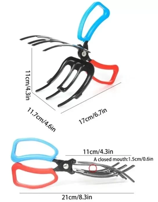 3 Pençeli 11 cm Balık Sabitleyici Maşa - Görsel 3