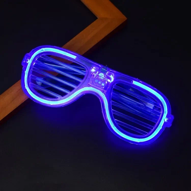 Mavi Led Işıklı Parti Gözlüğü - Neon 3 Modlu - Görsel 3