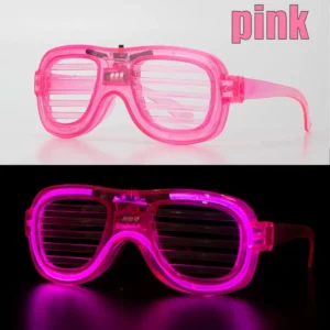 Pembe Led Işıklı Parti Gözlüğü - Neon 3 Modlu