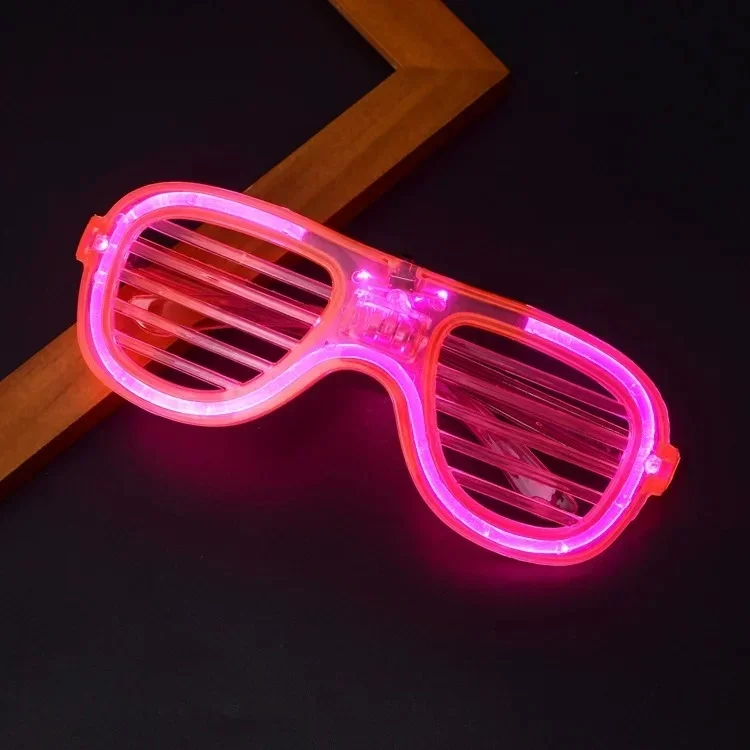 Pembe Led Işıklı Parti Gözlüğü - Neon 3 Modlu - Görsel 5