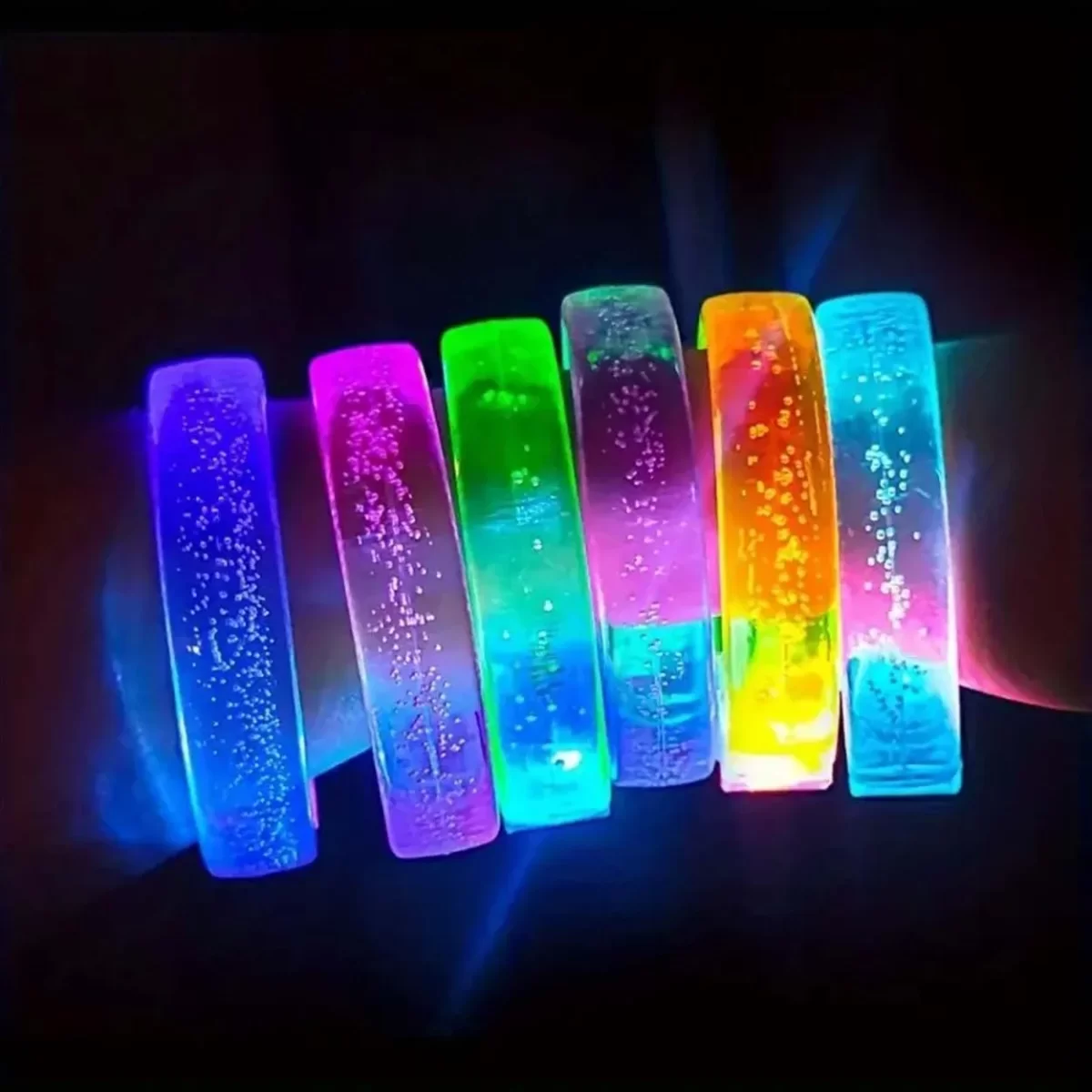 Yeşil Led Işıklı Baskı Yapılabilen Pilli Bileklik Bilezik - Görsel 4