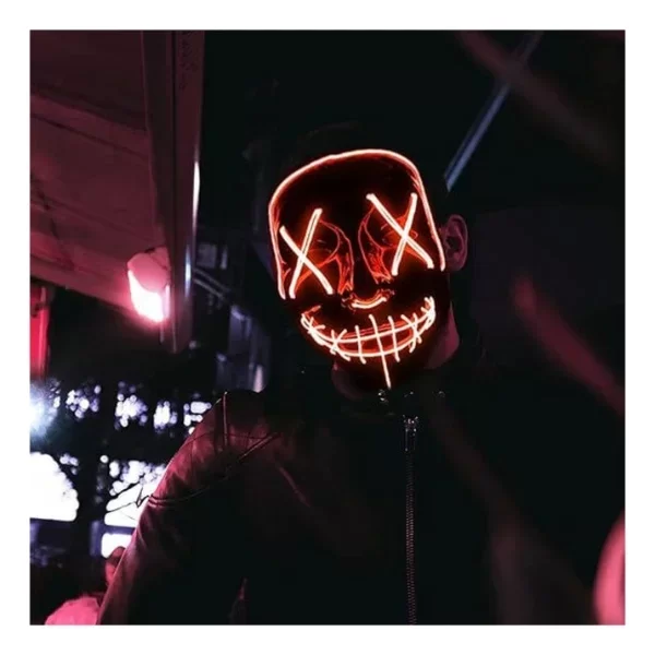 LED Işıklı Turuncu Maske - Görsel 2
