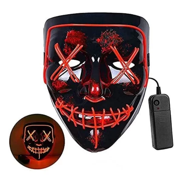 LED Işıklı Turuncu Maske - Görsel 3