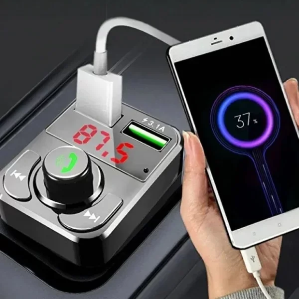 QC 3.1A USB & PD /TF FM Transmitter - Görsel 3