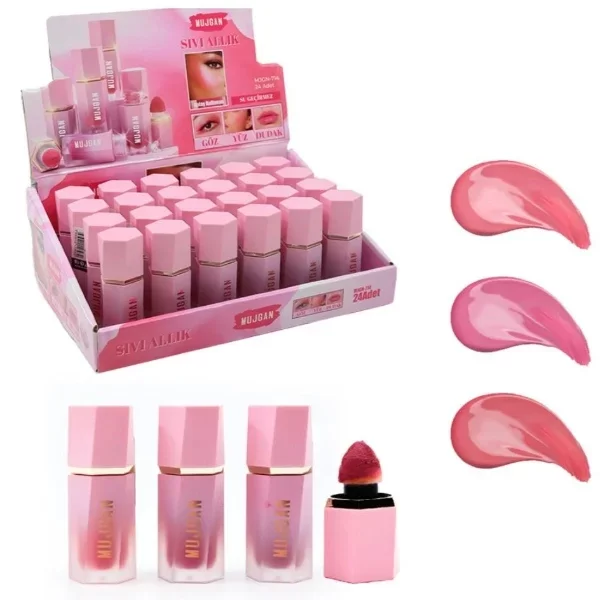 3'lü Sıvı Krem Allık Seti - Lip and Cheek - Görsel 4