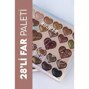 28'li Sedefli Shine Kalp Far Paleti - 2'li Set