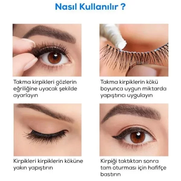 Su Geçirmez Kirpik Yapıştırıcısı Glue Siyah Renk - Görsel 4