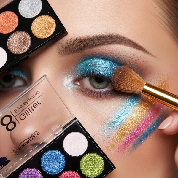 8 Renk Glitter Far Paleti - 2'li Set - Görsel 2