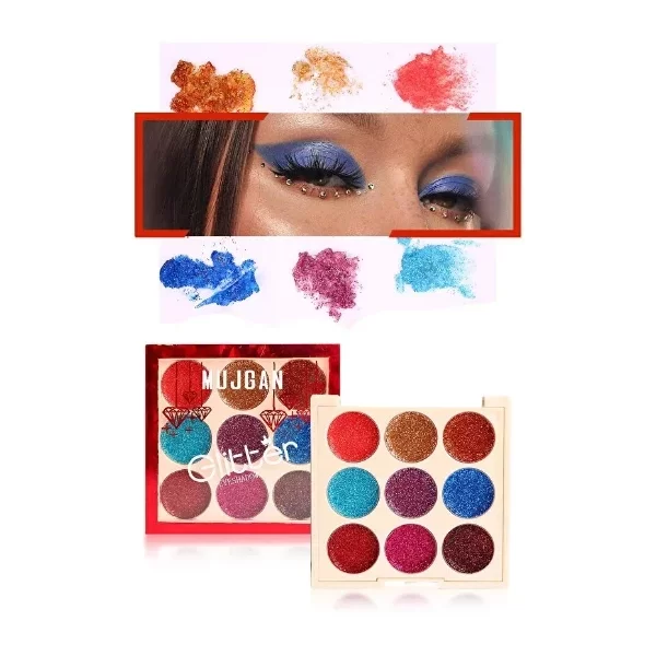9 Renk Glitter Diamond Far Paleti - 2'li Set - Görsel 4