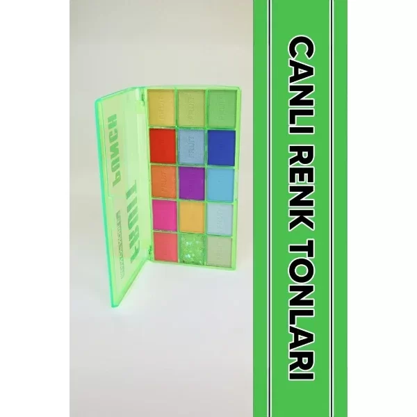 15 Renkli Sedefli Mat Far Paleti - 2'li Set - Görsel 4