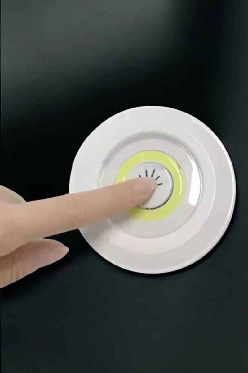 Spot Lamba Led Işık 3'lü Uzaktan Kumandalı Pilli Yapışkanlı Kablosuz - Görsel 5