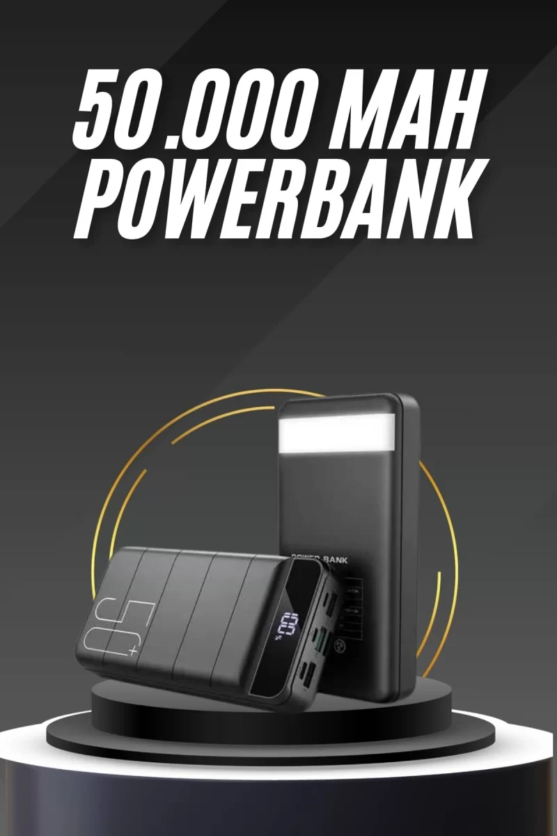 50.000 Mah Led Dijital Göstergeli USB Çıkışı Powerbank