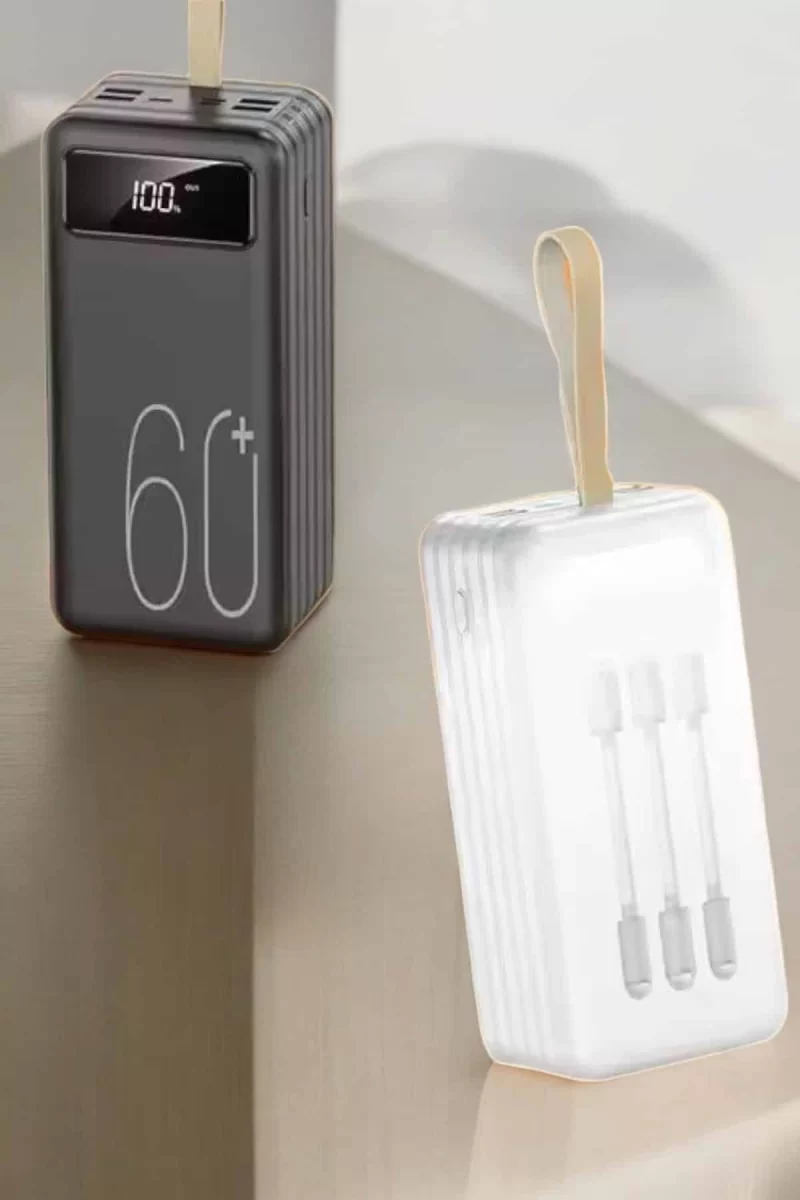 Powerbank 60.000 Mah Hızlı Şarj 4 Çıkışlı Uzun Şarj Süreli Dijital Göstergeli - Görsel 3