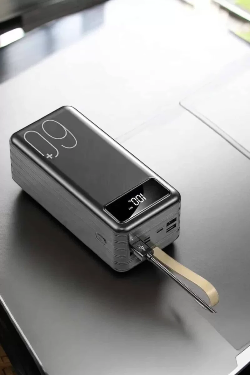 Powerbank 60.000 MAH Dijital Göstergeli 4 Portlu Taşınabilir - Görsel 3