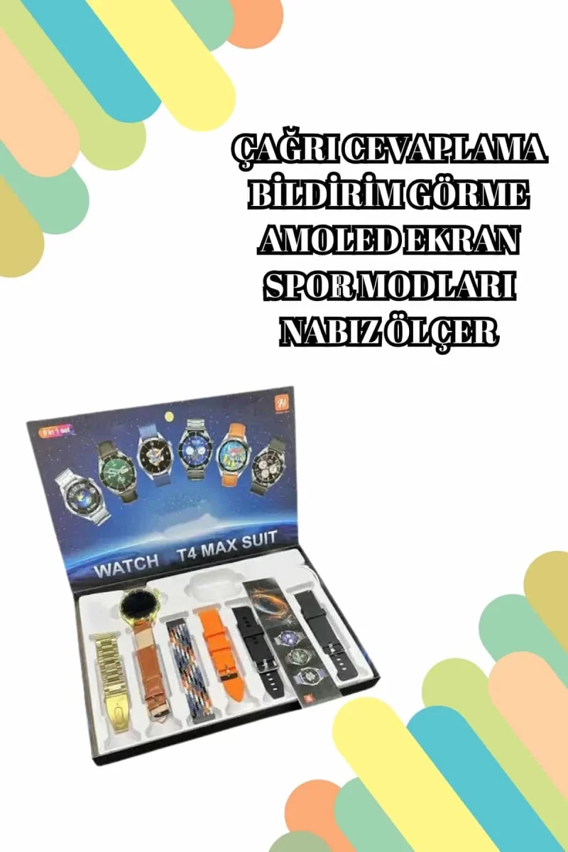 2025 Model Çok Kordonlu Akıllı Saat ve Bluetooth Kulaklık El Fenerli - Görsel 4