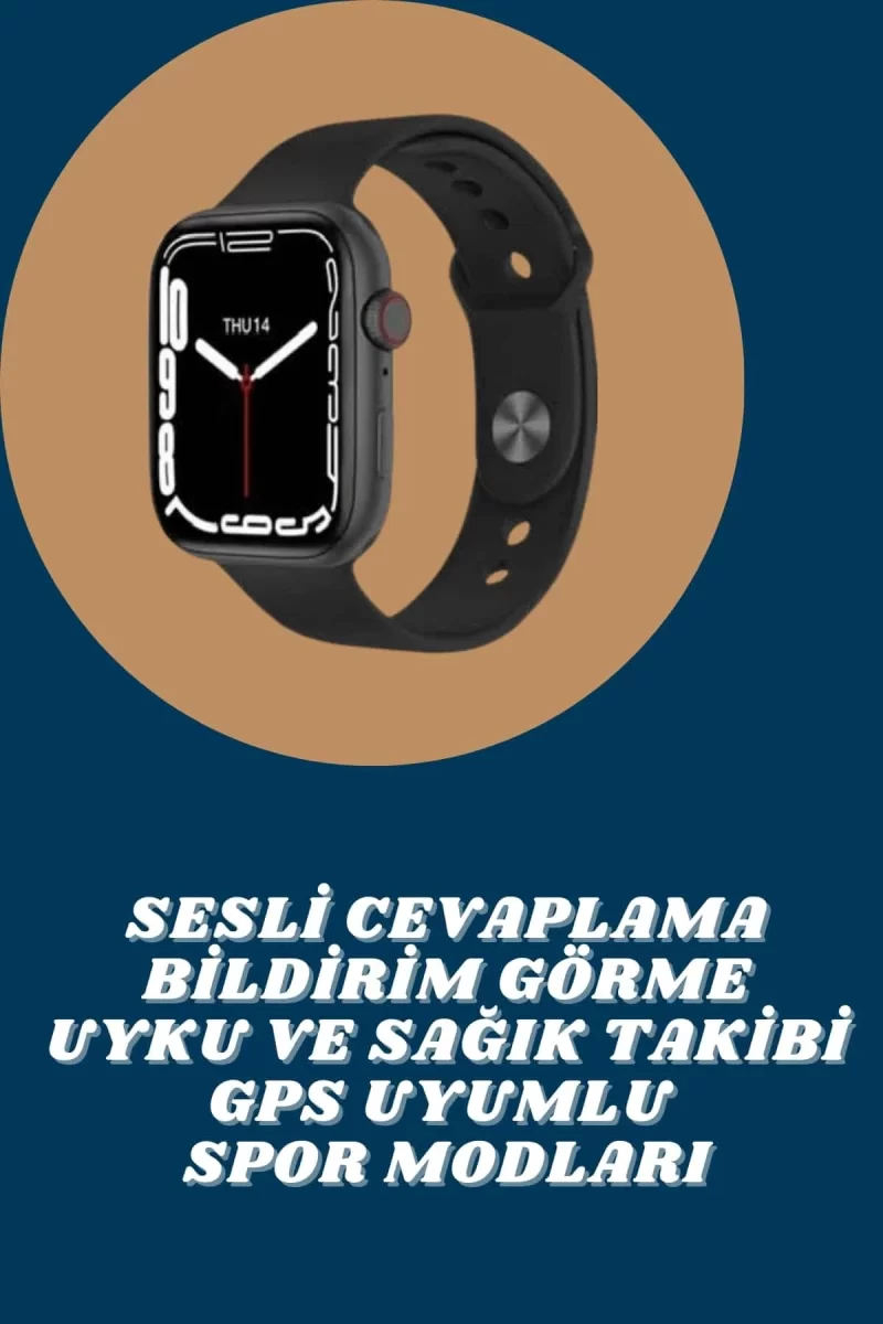 Akıllı Saat Tema Değiştirme Uyku ve Sağlık Takibi Sesli Asistan Bildirim Görme - Görsel 2