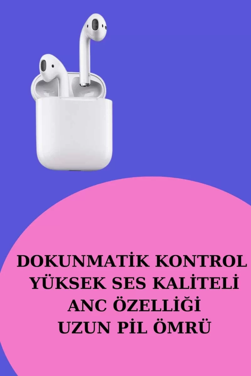 3 Kordonlu Dokunmatik Ekran Akıllı Saat ve 2.Nesil Kablosuz Bluetooth Kulaklık ANC/ENC - Görsel 5