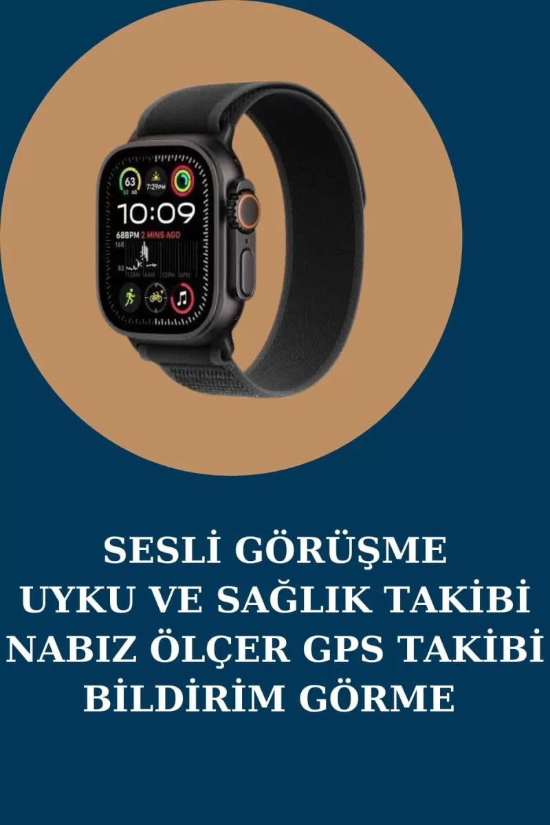 Akıllı Saat Nabız Ölçer Uyku Takibi Adımsayar Alarm ve Hatırlatıcı Çağrı Cevaplama