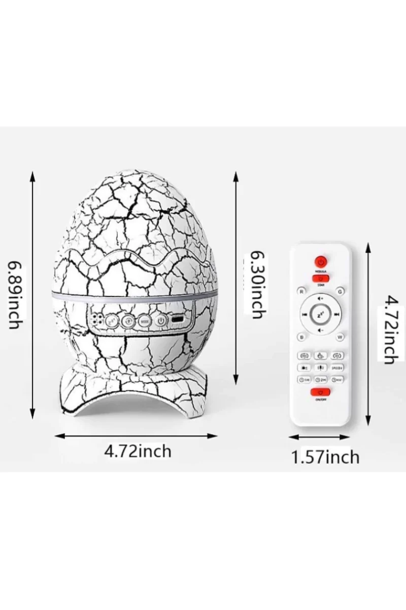 Yumurta Şeklinde Su Dalgalı Bluetooth Speaker Lamba Renkli Şarjlı - Görsel 3