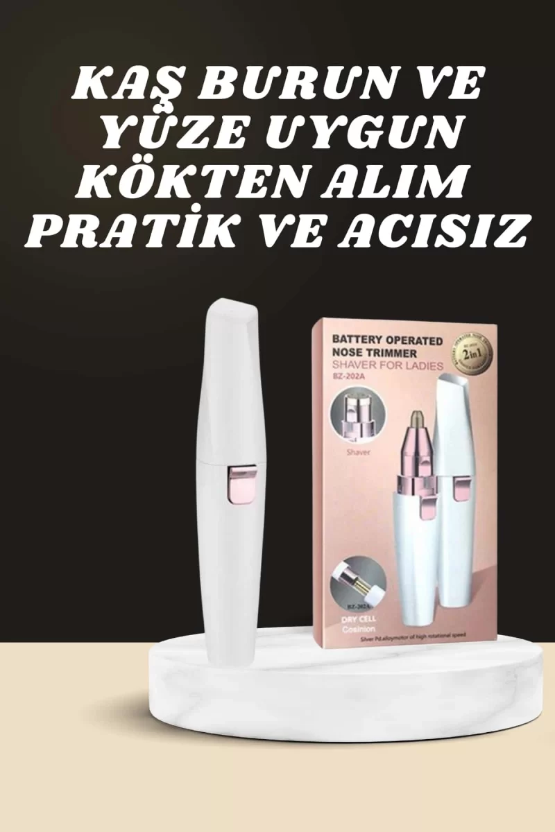Kulak Burun ve Yüz Epilasyon Aleti ve Yüz Masaj Aleti İkili Cilt Bakım Seti - Görsel 2