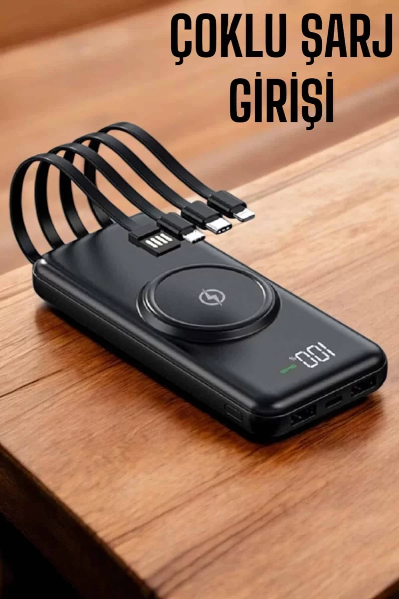 Powerbank Taşınabilir 10.000 Mah Hızlı Şarj Dijital Göstergeli - Görsel 2