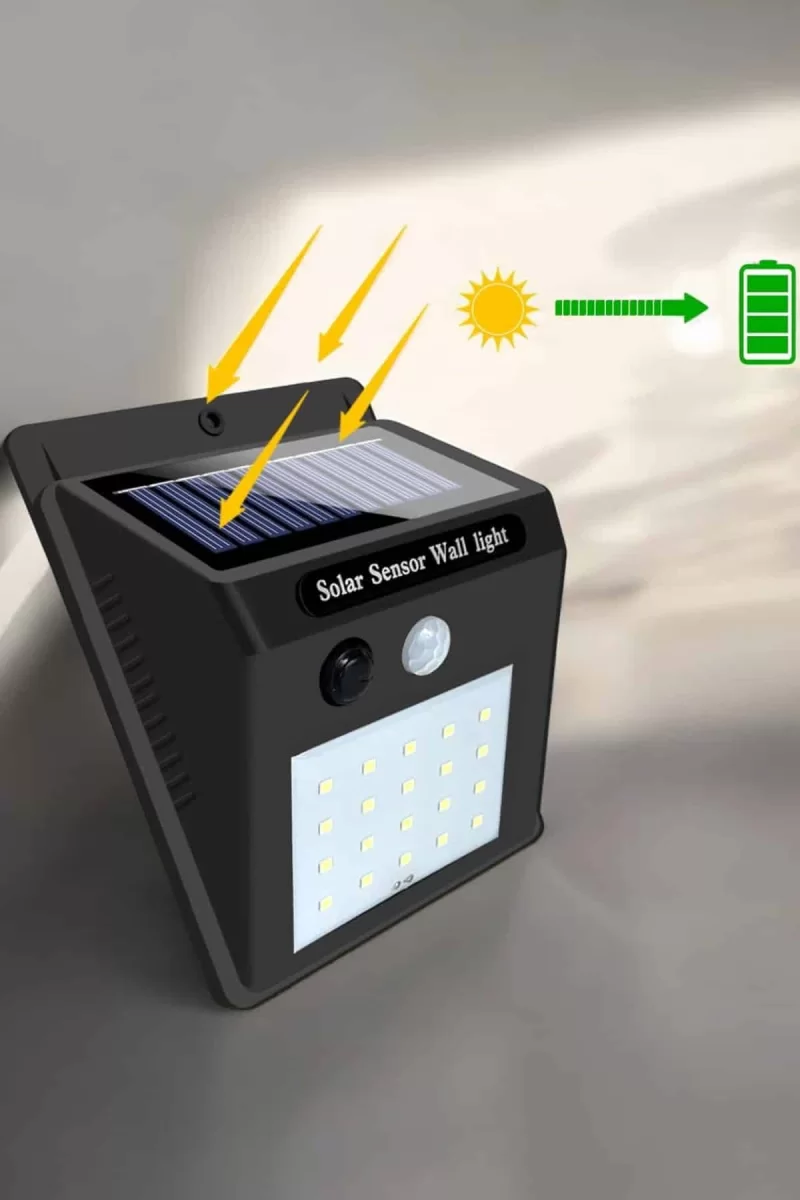 Güneş Enerjili Bahçe Lambası Solar Gece Aydınlatma Sensörlü Lamba - Görsel 3