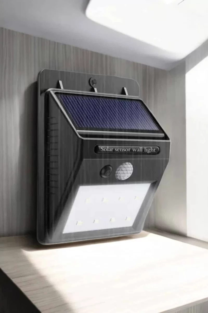 Solar Lamba Giriş, Bahçe Yol Avlu Hareket Sensörlü Led Parlak Gece Su Geçirmez - Görsel 4