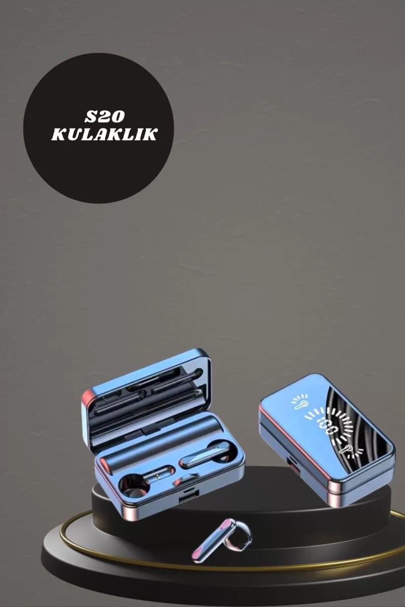 Aynalı Bluetooth Kulaklık ve 7 Kordonlu Akıllı Saat Dijital Göstergeli Uzun Pil Ömrü - Görsel 4